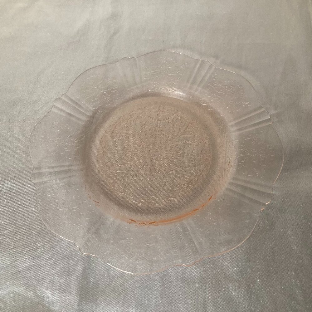 MacBeth Evans Glass AMERICAN SWEETHEART Pink Bread and Butter Plate